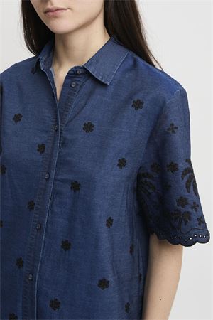 Camicia A Maniche Lunghe Aurelia Chambray Palms MC2 SAINT BARTH | Camicia | ARA000101429L